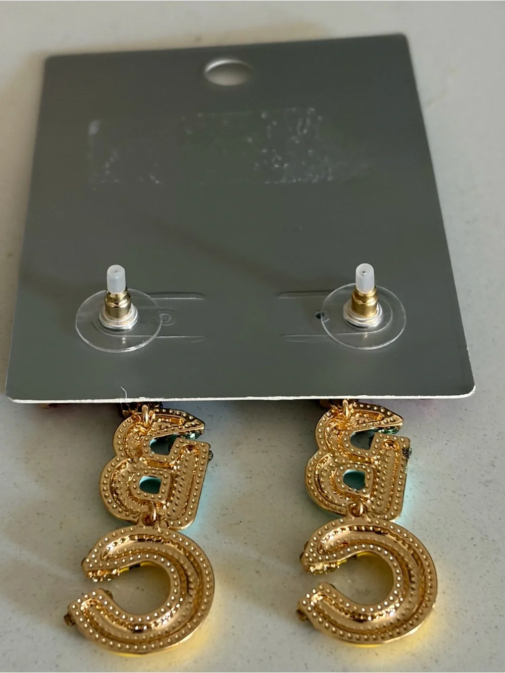 Womens Pink, Aqua & Yellow ABC Letter Drop Earrings by BaubleBar